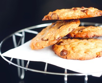 Chocolate cookies med peanutbutter og rice krispies