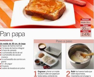 RECETA SENCILLA - PAN PAPA - POSTRES FACILES - Recipes
