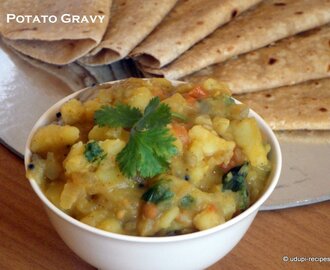 Potato Gravy Recipe | Chapati Side Dish