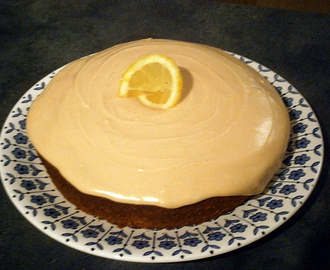 Lemon Cake with Black Tea Icing