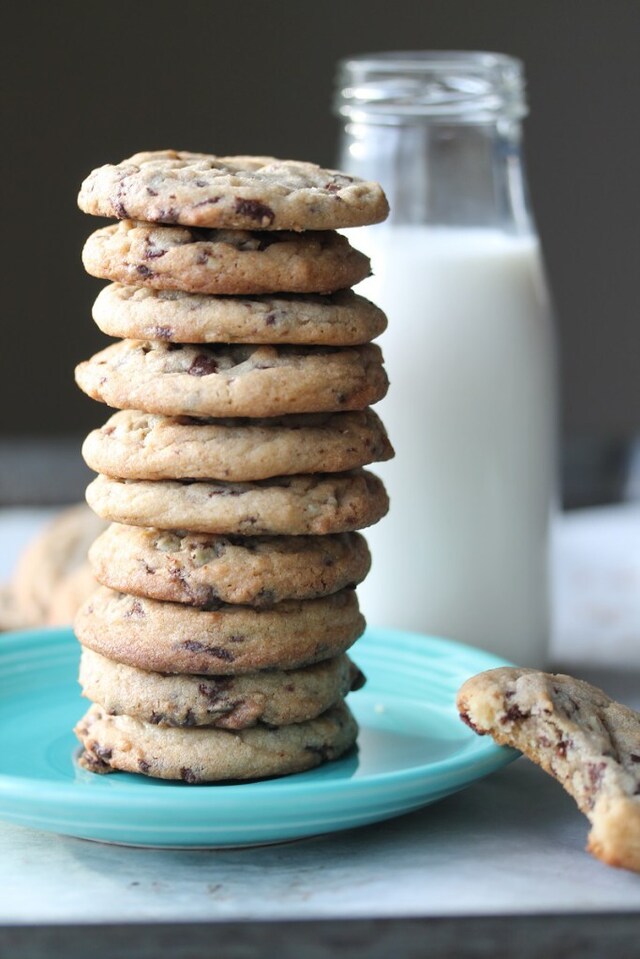 Soft and Chewy Mint Chocolate Cookies