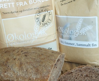 Hjemmebakt helnorsk økologisk brød uten søl