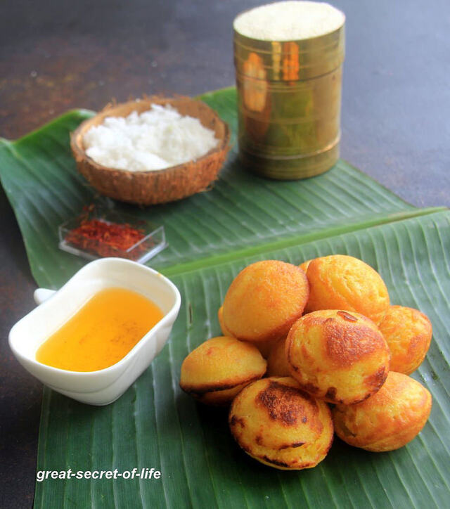 Sweet Rava Paniyaram recipe - Sweet Semolina Paniyaram - Pooja recipes - festival recipes - Snack recipes - Dessert recipes
