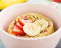 Meal for One: Strawberry Banana Baked Oatmeal in a Mug