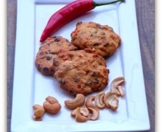 Cookies met chilipepers, cashewnoten en chocolade
