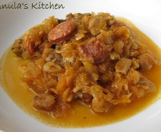 Bigos - Polish savory stew of cabbage and meat...