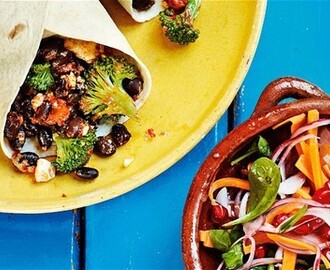 Tortillas mexicanas con verduras