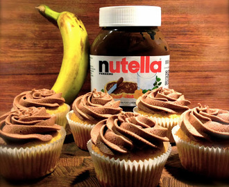 Banan cupcakes med Nutella frosting