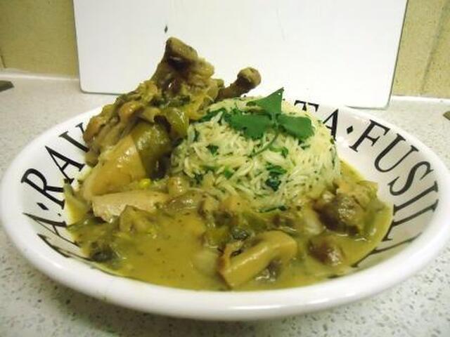 Thai Green Chicken Curry with Coriander Rice