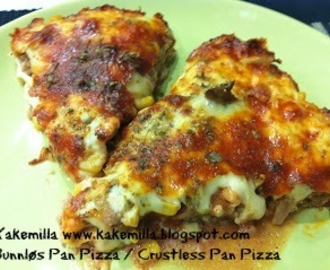 Bunnløs Pan Pizza / Crustless Pan Pizza
