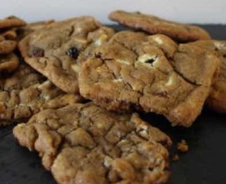Lækre bløde Cookies med tranebær og hvidchokolade 





