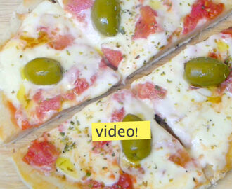 Pizza casera: SIN horno y SIN levadura