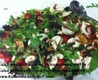Fargerik Salat med Hvitløks- og Balsamicovinaigrette / Colourful Salad with Garlic- and Balsamicovinaigrette