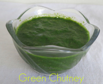 Green chutney for chaat (Mint Coriander Chutney)