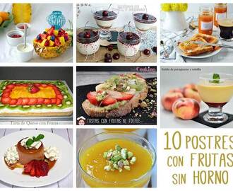 10 postres con fruta sin horno