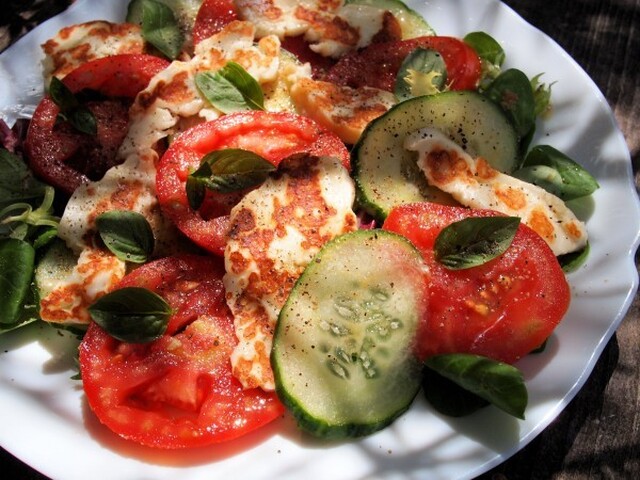 5:2 Diet, Feast Days & Fast Days, Monday Meal Plan and Halloumi & Tomato Salad Platter Recipe