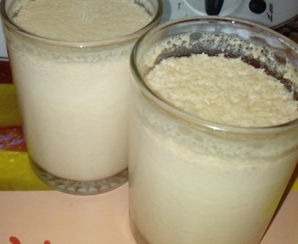 Iogurte Cremoso de Banana,Laranja e Bolacha