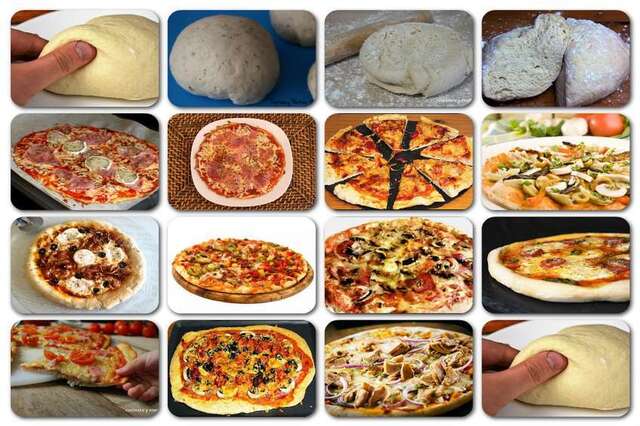 Como hacer masa de pizza y pizzas variadas