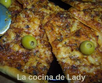 Pizza a la Boloñesa con Salsa Barbacoa