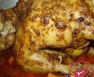 Pollo asado marroquí