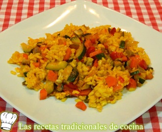Receta de arroz con verduras al horno