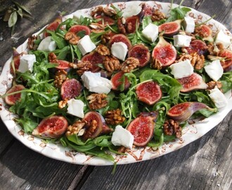 Autumn Figs and Seasonal Salads: Fresh Fig and Goat’s Cheese Salad with Walnuts
