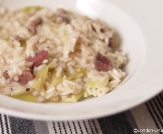 Chicken, Ham and Leek Risotto for Leftovers