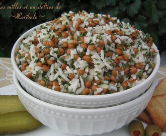 Salade de lentilles et de riz