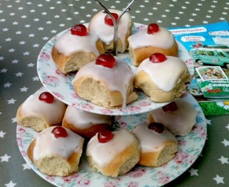 Iced Buns with a Cherry on the top