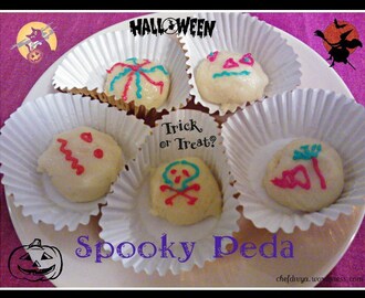 Spooky Peda/ Milk Peda/ Doodh Peda – Quick microwave recipe (Spooky Milk Fudge) – Halloween recipe