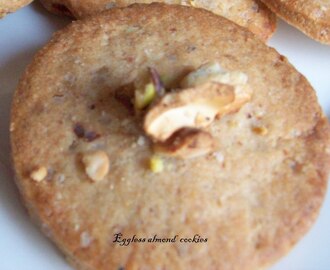 Eggless Almond Cardamom Cookies