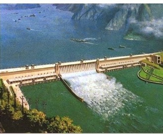 World's largest hydroelectric dam. Three Gorges Dam, China.