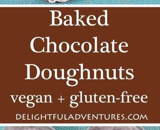 Vegan Gluten Free Baked Chocolate Doughnuts