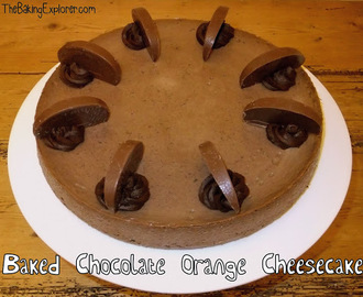 Baked Chocolate Orange Cheesecake