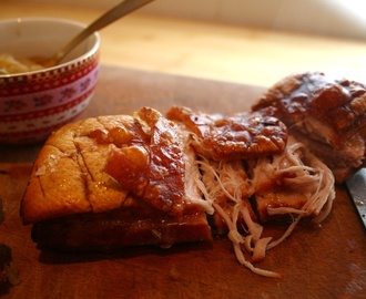 roast pork belly with apple and fennel