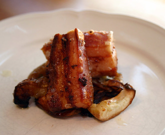 slow roasted pork belly with apple, ginger and Glenmorangie