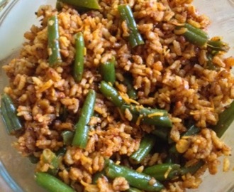 Hurlikayi Bhath / Green Beans Masala Rice