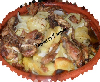 Batatas com frango de churrasco/ Omelete de abobrinha no forno