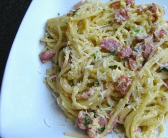 Spaghetti alla carbonara... recipe by Rick Stein...