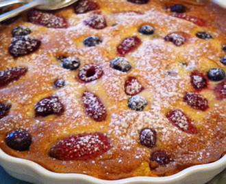 The Tart is in the Pie ". Mixed Berry, Cherry & Almond Clafoutis "