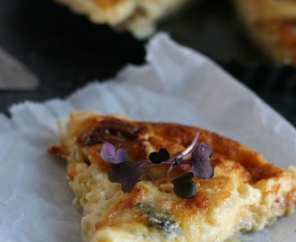 Luie hartige taart met blauwe kaas & gedroogde vijgen
