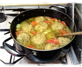 Winter Warming Veggie Stew with Onion and Sage Dumplings