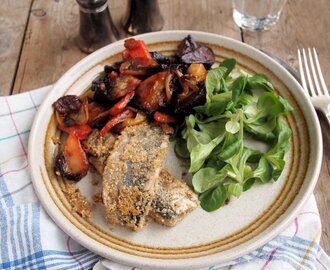 Rosy Roasted Roots, Random Recipes and Fresh Scottish Herrings in an Oatmeal Crumb