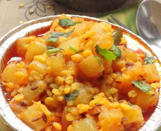 Mooli Moong Dal ~ Side Dish For Roti / Paratha | Marvari Recipe