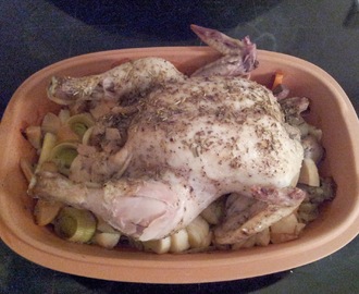 Helstegt kylling i Römertopf