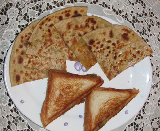 Kiddies Meal Combo 1 - Aloo Parata and Paneer Sandwich