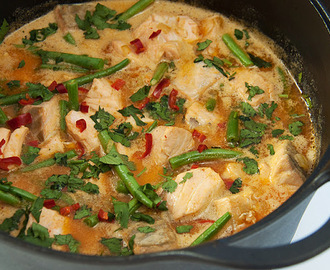 Thaise rode curry met zalm