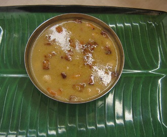 Cheru parippu payasam / Parippu pradhaman/ Lentil in coconut milk and jaggery pudding recipe