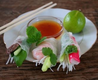 Vietnamese “fresh spring rolls”