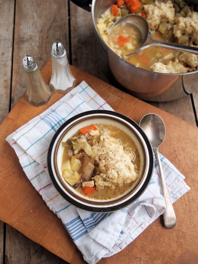 Meal Plan: Diet Food and Comfort Food – Farmhouse Chicken & Vegetable Stew with Dumplings Recipe